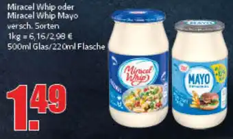 Ihr Frischmarkt Miracel Whip oder Miracel Whip Mayo versch. Sorten 500ml Glas/220ml Flasche Angebot