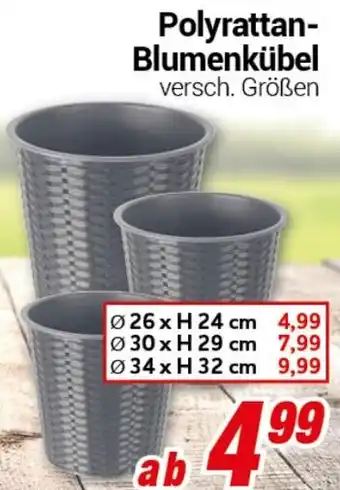 CENTERSHOP Polyrattan-Blumenkübel Angebot