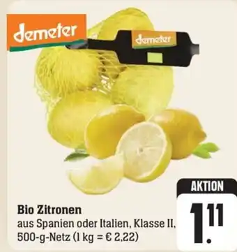 Schmidt's Märkte Bio Zitronen 500g Angebot