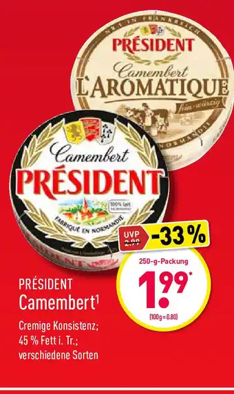 Aldi Nord Président Camembert 250g Angebot