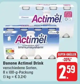 Schmidt's Märkte Danone Actimel Drink verschiedene Sorten, 8 x 100-g Angebot