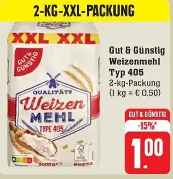 Schmidt's Märkte Gut & Günstig Weizenmehl Typ 405 2-kg Angebot