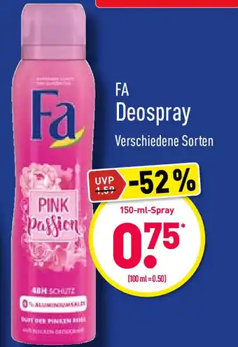 Aldi Nord Fa Deospray 150ml Angebot