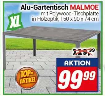 CENTERSHOP Alu-Gartentisch MALMOE Angebot