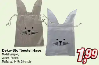 KiK Deko-Stoffbeutel Hase Angebot