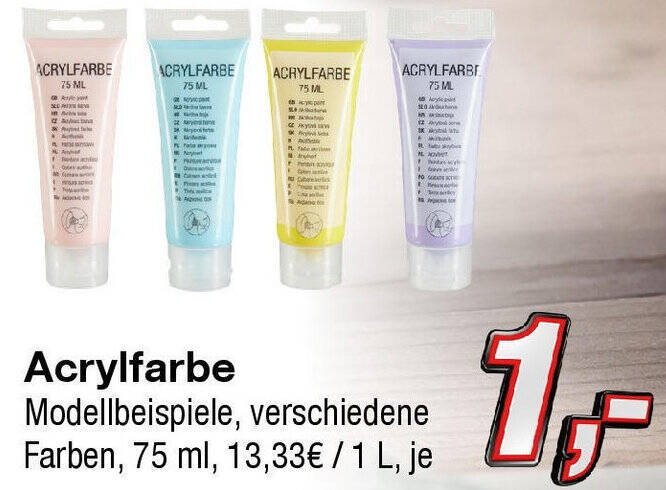 Acrylfarbe 75 ml Angebot bei KiK