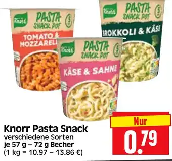 Edeka Herkules Knorr Pasta Snack 57 g - 72 g Becher Angebot