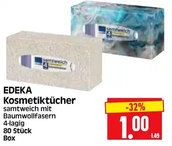 Edeka Herkules EDEKA Kosmetiktücher 4-lagig 80 Stück Box Angebot