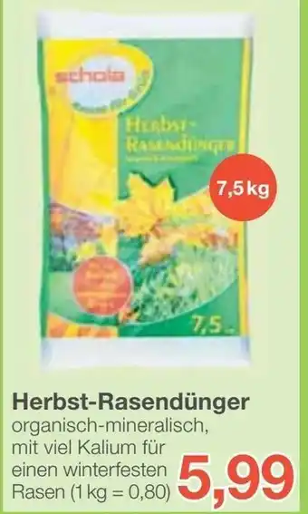 Jawoll Herbst Rasendünger 7,5kg Angebot