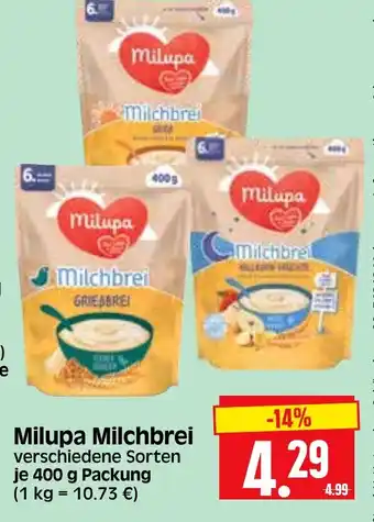 Edeka Herkules milupa milchbrei 400 g Packung Angebot