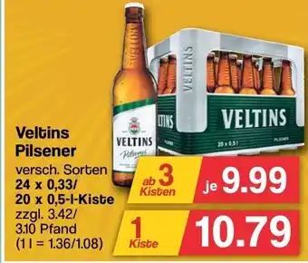 Famila Nord West Veltins Pilsener 24 x 0,33/ 20 x 0,5-l-Kiste Angebot