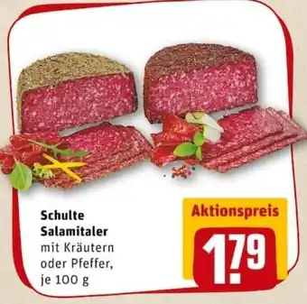 REWE PETZ Schulte Salamitaler 100g Angebot