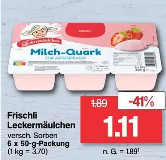 Famila Nord West Frischli Leckermäulchen 6 x 50-g-Packung Angebot