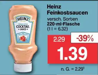 Famila Nord West Heinz Feinkostsaucen 220-ml-Flasche Angebot