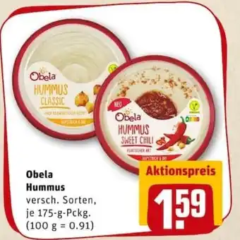 REWE PETZ Obela Hummus 175g Angebot