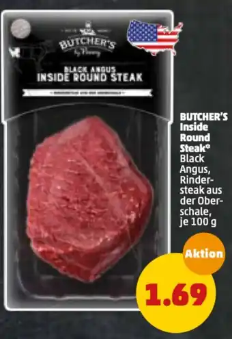 PENNY Butcher's Inside Round Steak 100g Angebot