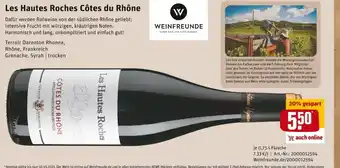 REWE PETZ Les Hautes Roches Côtes du Rhône 0,75L Angebot