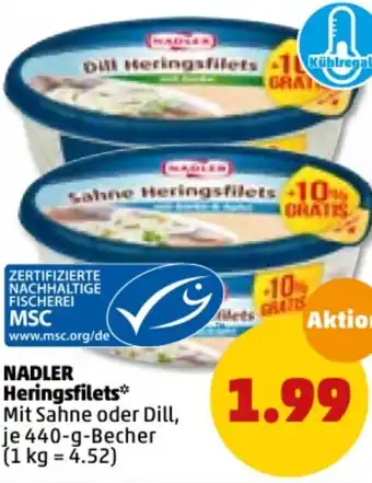 PENNY Nadler Heringsfilet 440 g Becher Angebot