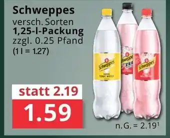 Famila Nord West Schweppes 1,25 l Packung Angebot