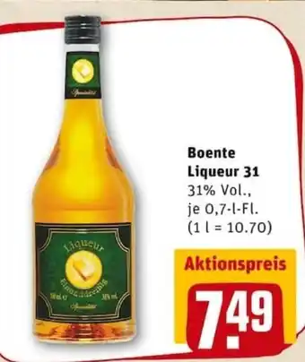 REWE PETZ Boente Liqueur 31, 0,7L Angebot