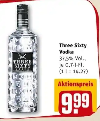 REWE PETZ Three Sixty Vodka 0,7L Angebot