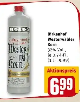 REWE PETZ Birkenhof Westerwälder Korn 0,7L Angebot