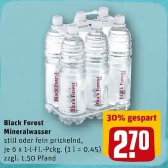 REWE PETZ Black Forest Mineralwasser 6x1L Angebot