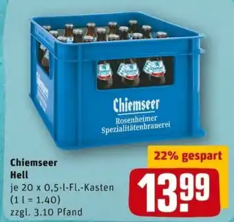 REWE PETZ Chiemseer Hell 20x0,5L Angebot