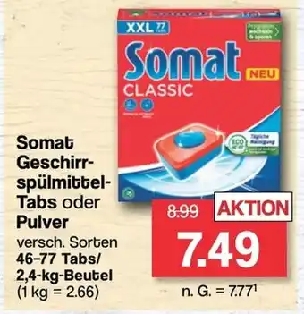 Famila Nord West Somat Geschirr-spülmittel-Tabs oder Pulver 46-77 Tabs/ 2,4-kg-Beutel Angebot