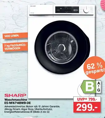 Famila Nord West SHARP Waschmaschine ES-NFA714BWB-DE Angebot