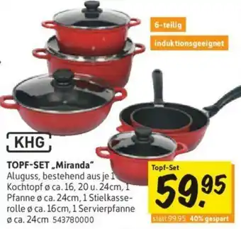 SCONTO KHG Topf Set Miranda Angebot