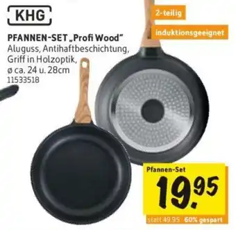 SCONTO KHG Pfannen Set Profi Wood Angebot