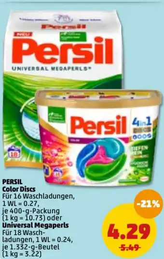 PENNY Persil Color Discs oder Universal Megaperls Angebot