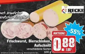 HIT Ullrich Frischwurst, Bierschinken, Aufschnitt 100g Angebot