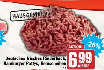 HIT Ullrich Deutsches frisches Rinderhack, Hamburger Pattys, Beinscheiben 1kg Angebot