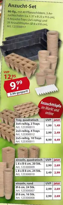 Sonderpreis Baumarkt Anzucht-Set 86-tlg., Angebot