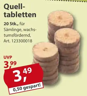 Sonderpreis Baumarkt Quell-tabletten 20 Stk., Angebot