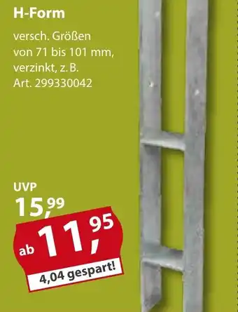 Sonderpreis Baumarkt H-Form Angebot