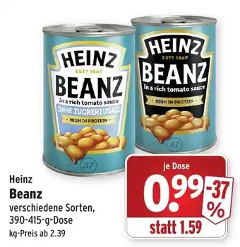 Wasgau Heinz Beanz 390-415g Angebot