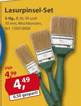 Sonderpreis Baumarkt Lasurpinsel-Set 3 tlg. Angebot