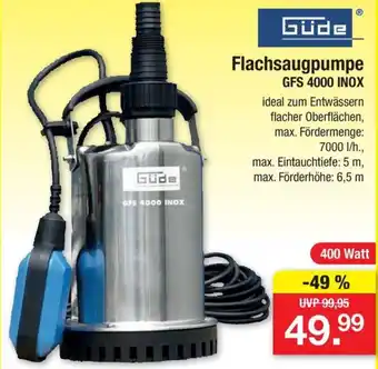 Zimmermann Güde Flachsaugpumpe GFS 4000 INOX Angebot