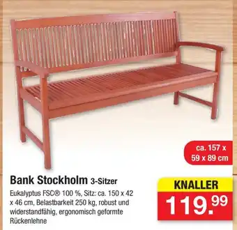 Zimmermann Bank Stockholm 3-Sitzer Angebot