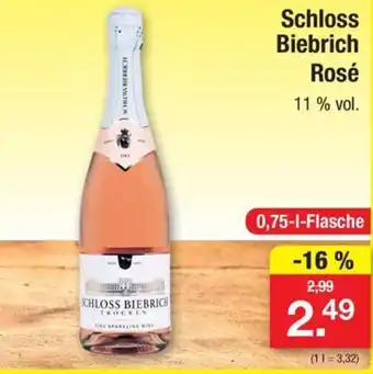 Zimmermann Schloss Biebrich Rosé 0,75-l-Flasche Angebot