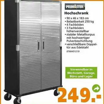 Globus Baumarkt Primaster Hochschrank Angebot