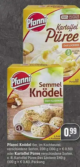 Scheck-in-Center Pfanni Knödel Oder Kartoffel Püree Angebot