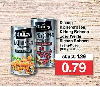 Famila Nord West D'aucy Kichererbscen Kidney Bohnen Oder Weiße Riesen Bohnen Angebot