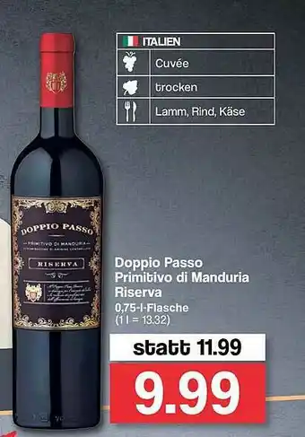 Famila Nord West Doppio Passo Primitivo Di Manduria Riserva Angebot