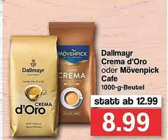 Famila Nord West Dallmayr Crema D'oro Oder Mövenpick Cafe Angebot