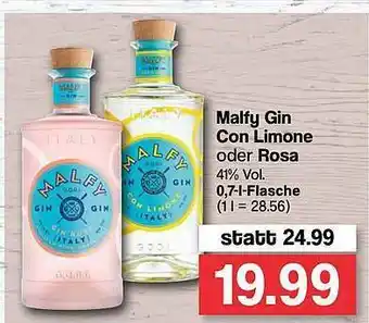 Famila Nord West Malfy Gin Con Limone Oder Rosa Angebot