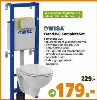 Globus Baumarkt Wisa Wand-wc Komplett-set Angebot